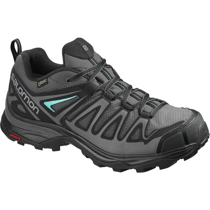 SALOMON X ULTRA 3 PRIME GTX® W Philippines - Women's Hiking Shoes - Silver/Black | 971304-GYB